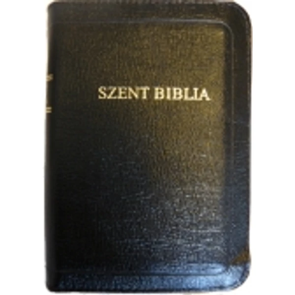 Biblia - Károli fordítás - bőrkötésű, aranyszélű, cipzáras - zsebméret