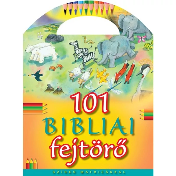 101 bibliai fejtörő színes matricákkal